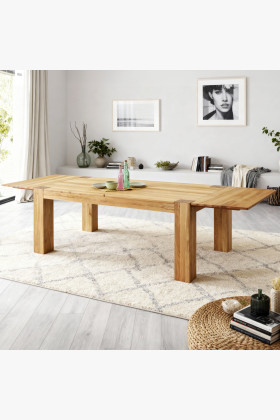 Masszív tömör tölgy bővíthető étkezőasztal 200-300 cm, George II